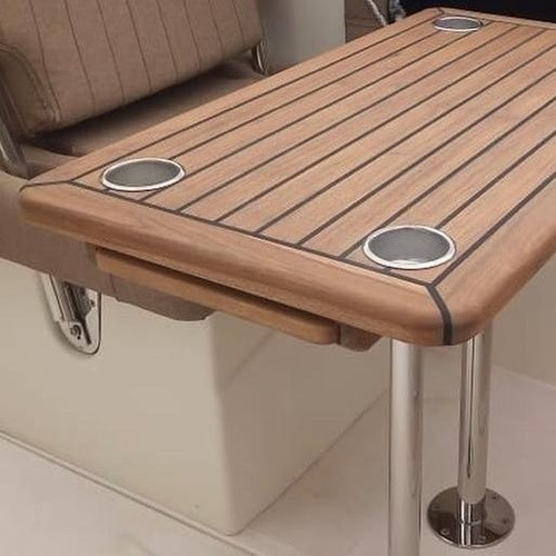 Mesa Náutica 100x60cm C/porta Botellas Inox. No Incluye Pie