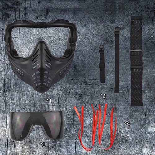 - Máscara De Cara Completa Cs Paintball Juegos Lente