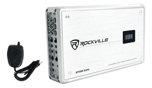 Atom S20 Marine Amplificador Bluetooth 1600w 4 Canales/medid