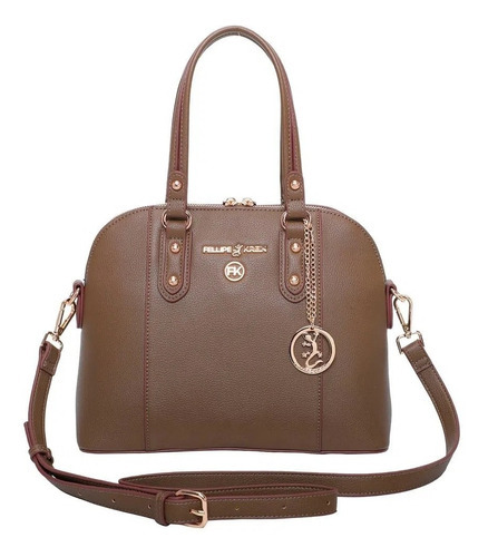 Bolsa De Mão Fk556 Floater Feminina Fellipe Krein Cor Khaki