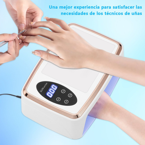 Lámpara De Uñas Uv Profesional 380w/90led Almohada De Mano