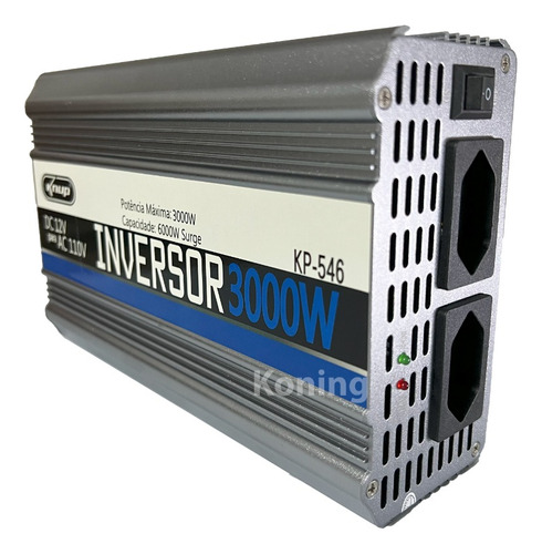 Inversor 3000w 12v Para 110v Conversor Transformador Tensão