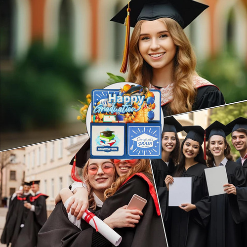 Tarjeta De Felicitación De Graduación 3d Tarjeta Emergente D