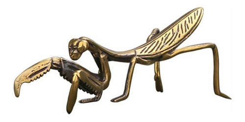  L Mantis Brass Praying Mantis Mini Fairy Garden Animal...