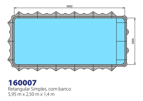 Piscina Hybrida Retangular Simples Com Banco - Fluidra 