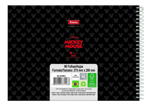 Imagem 2 de 2 de Caderno Cartografia E Desenho Mickey Mouse E Doorables