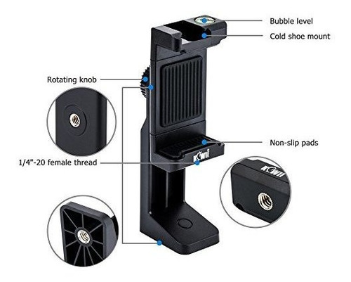 Adaptador Soporte Tripode Para Telefono Celular Luz Led