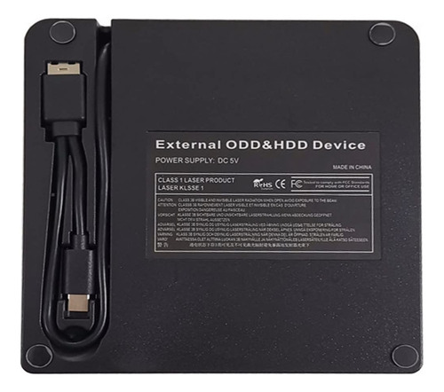 Yrrnae Unidad De Dvd Externa, Usb C/usb3.0 De Doble Puerto P