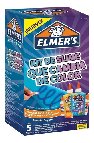 Elmers Kit De Slime Cambia De Color 5 Piezas Lavable Seguro