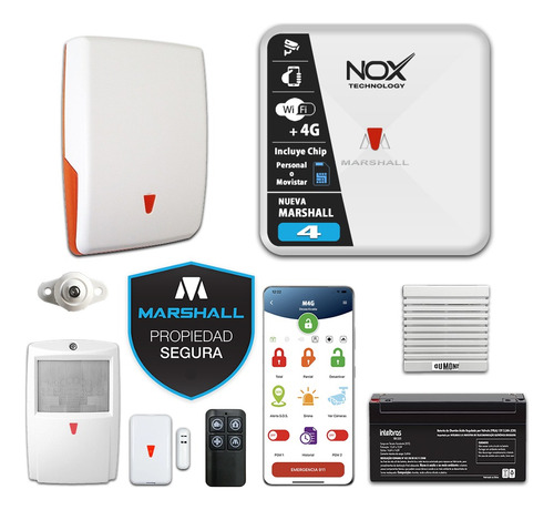 Kit Alarma Inalambrica Marshall 4 4g Wifi Infinit Gprs Chip