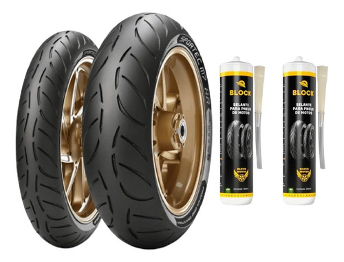 Par Pneu 190/50r17+120/70r17 Sportec M7 Metzeler + Selantes