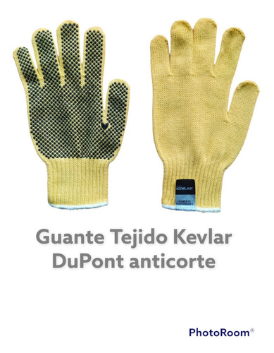 Guantes Kevlar Dupont Anticorte Con Punto De Pvc 
