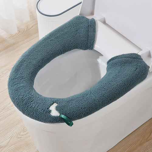 Fundas Para Asiento De Inodoro 2 Unidades Felpa Verde Color