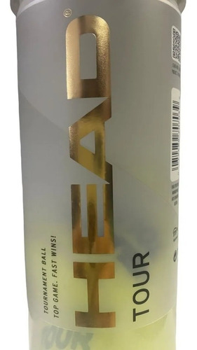 Pelotas Tenis Head Atp Gold Tubo X 3 Pelotitas Padel Tennis Cemento Ladrillo Diseño Tour Gold