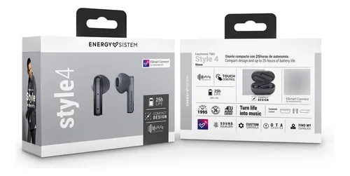 Auriculares Inalámbricos Energy Sistem Style 4 Stone Color de la luz Plomo oscuro