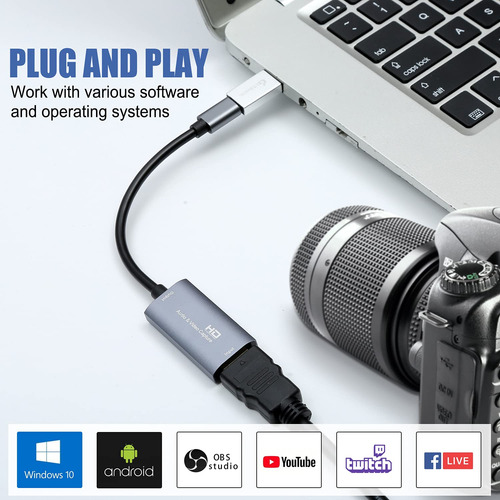 Audio/video Capture Card, Usb3.0 Hdmi To Usb C, 4k 1080p