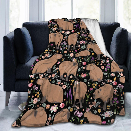 Manta De Felpa Capybara Para Niños Y Decoración De Cumpleaño Capibara Diseño