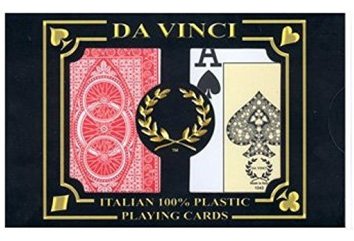 Naipes De Poker Da Vinci Ruote,  Italianas 100% De Plást Npk