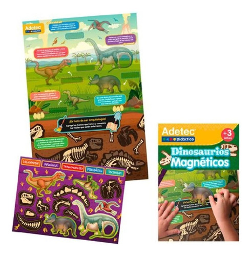 Dinosaurios Láminas Magnéticas Juega Y Aprende