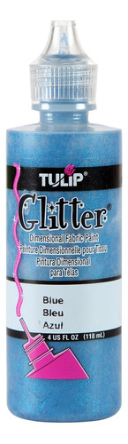 Pintura Para Tela Dimensional Tulip De 118ml Glitter Azul