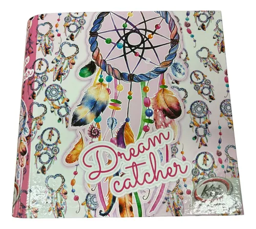 Carpeta Escolar Con Mándala Número 3 Rígida Atrapa Sueños