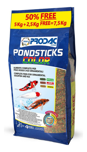 Prodac Alimento Peces Pondsticks Color 4kg Acuario