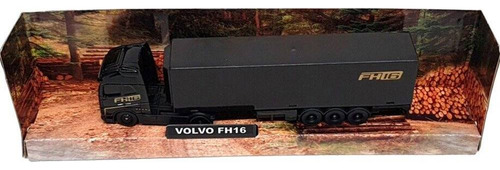 Camión en miniatura Volvo Fh16 para transporte de camiones, color negro