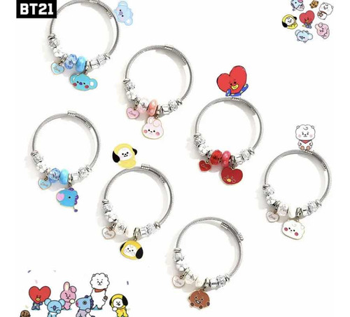 Pulsera Pandora Bts Bt21 Kpop Suga Jimin Jhope Jungkook Tae 