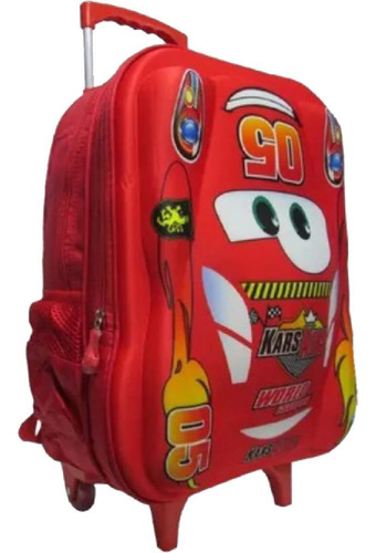 Mochila De Roda Escolar Menino Cars 3d Mc05005