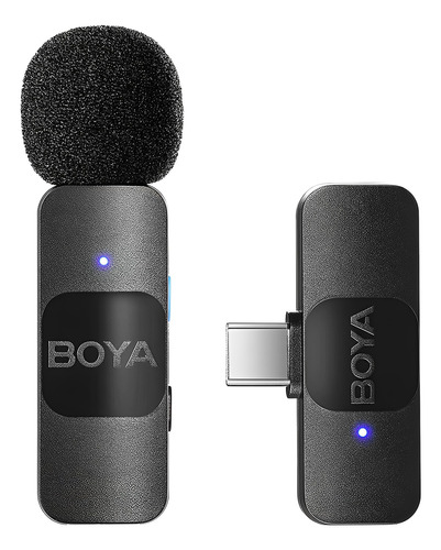 Sistema De Microfone Sem Fio Boya By-v10 Lapela Usb C 2.4ghz