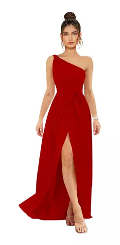 Espesar Frugal Guijarro Vestido Rojo Largo | MercadoLibre 📦