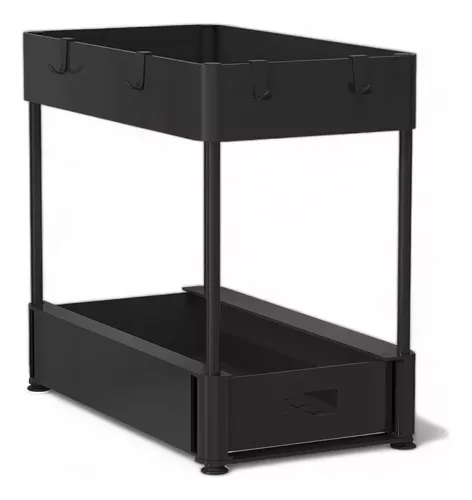 Caja Plástico Organizador Cajonera 4 Cajones 83*39*35 Color Negro Liso