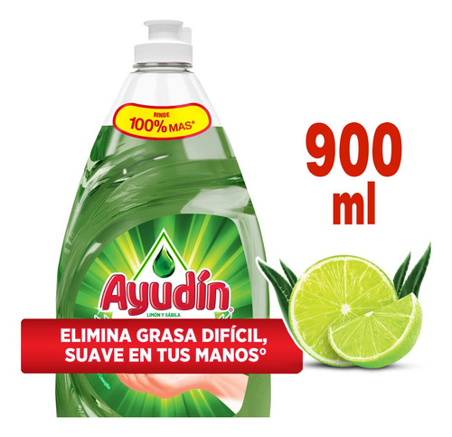 Lavavajillas Líquido Ayudín Limón 900ml