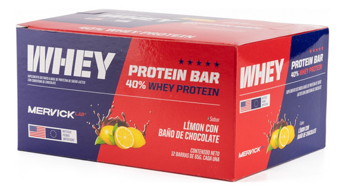 Whey Protein Bar Mervick Barritas Proteícas 12 Barras X65 Gs