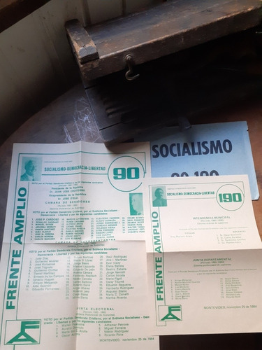 Elecciones Nacionales 1984 Partido Socialista Lista 90 F.a.