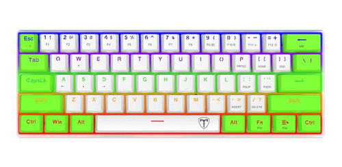 Imagen 1 de 7 de Teclado T-dagger T-tgk321-gw-br Arena White/green Sw Brown *