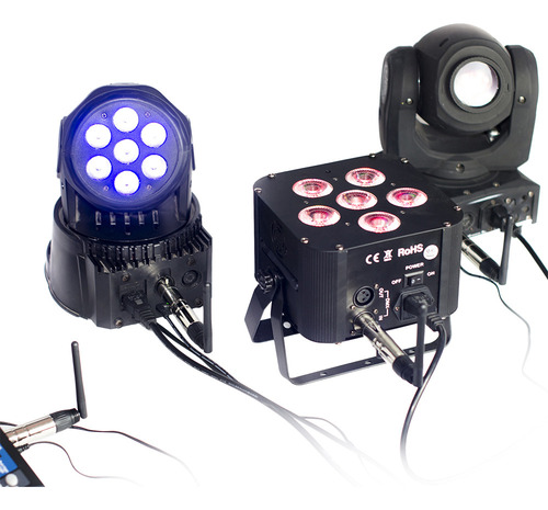 Kit D/receptor Y Transmisor Inalámbrico Dmx512 2.4g Ism, 2pz