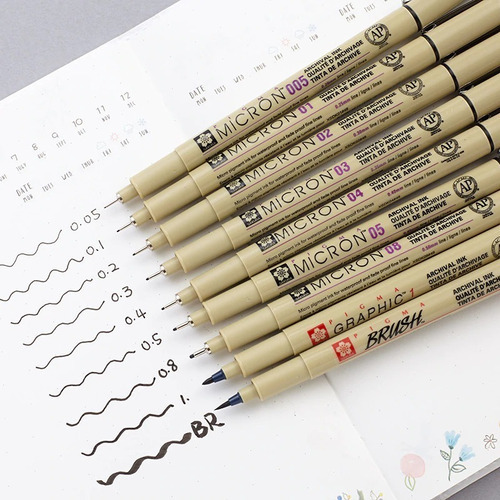 Tiralíneas Sakura Pigma Micron X 1 Unidad Color De La Tinta Negro 0.1 Mm