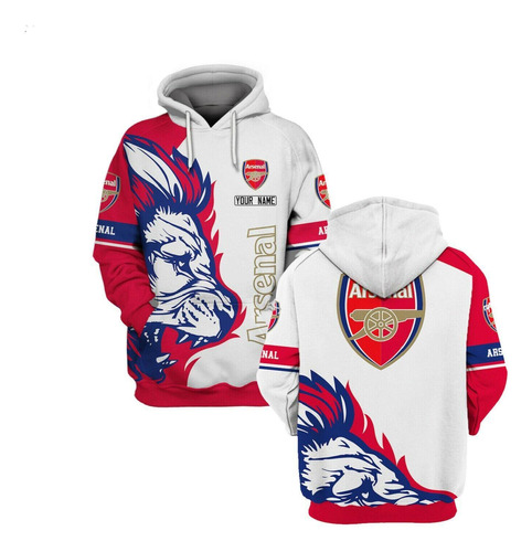 Sudadera Casual Con Capucha Y Estampado 3d Arsenal, Unisex