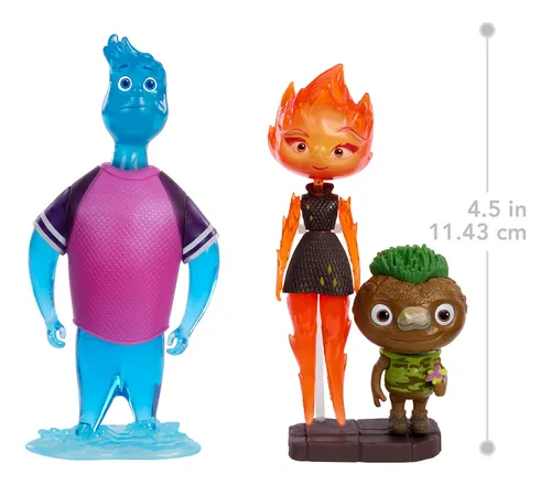 Figura De Acción Disney Pixar Elemental, Paquete De 3, Wade