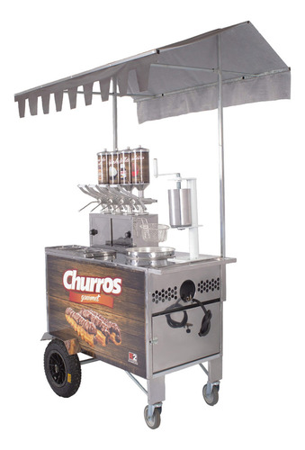 Carrinho Churros Gourmet C/ Fritad Resistência 4 Doceiras R2 Cor Sem Cor