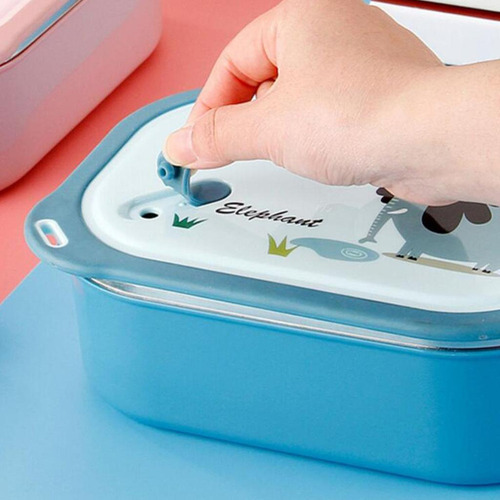 Caja Bento Aislada Con Divisiones Fiambrera De Material