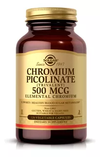 Chromium Picolinate 500mg 60 Cap Sabor Unflavored