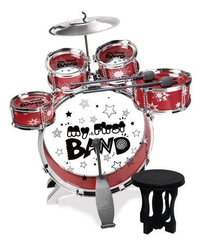 Bateria Infantil Brinquedo - Vermelha - Zp00196 - Zoop Toys
