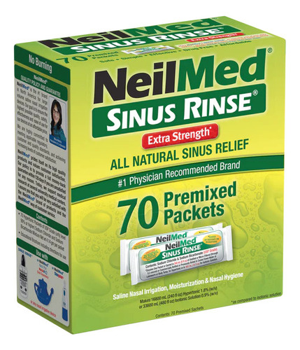 Sinus Rinse Hipertonicos 70 Sobres Extra Fuerte Lavado Nasal Color N/a