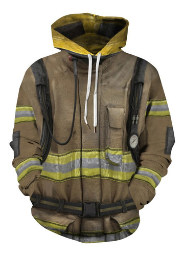 Bomberos Sudadera Disfraz De Cosplay Para Adulto Unisex