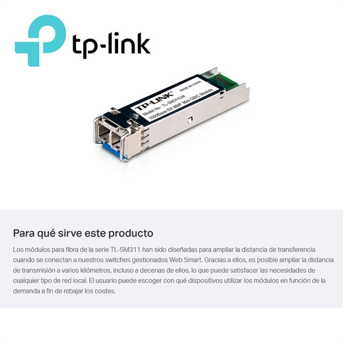 Módulo Sfp Mini-gbic Fibra Multimodo Lc, Tp Link Tl-sm311lm