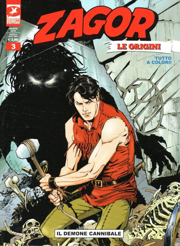 Zagor Le Origini Tutto A Colori! N° 03 - Il Demone Cannibale - 68 Páginas Em Italiano - Sergio Bonelli Editore - Formato 17 X 23 - Capa Mole - 2019 - Bonellihq 3 Cx445 B21