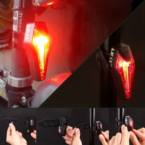 Le Usb Rechargeable Bike Led Rear Tail Light Bicicleta Rojo 