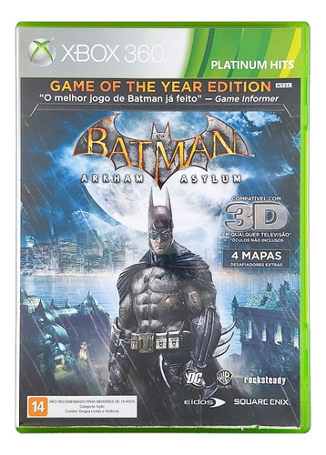 Batman Arkham Asylum Original Xbox 360 Mídia Física